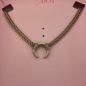 Stella & Dot Double Take Horn Necklace